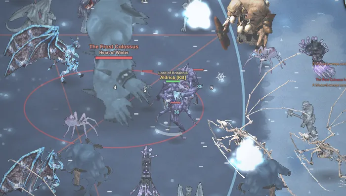 A frost horde in the Frozen Isle